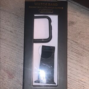 Black Watch Band Compatible with Apple Watch